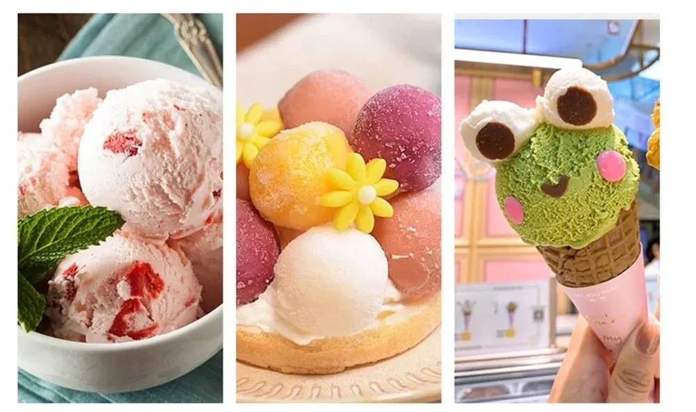 Stainless Steel Ice Cream Scoop For Baking Cookie Scoop Trigger Release Cookie Dough Scoop Anti-Slip Spring-Trip Kitchen Tool
