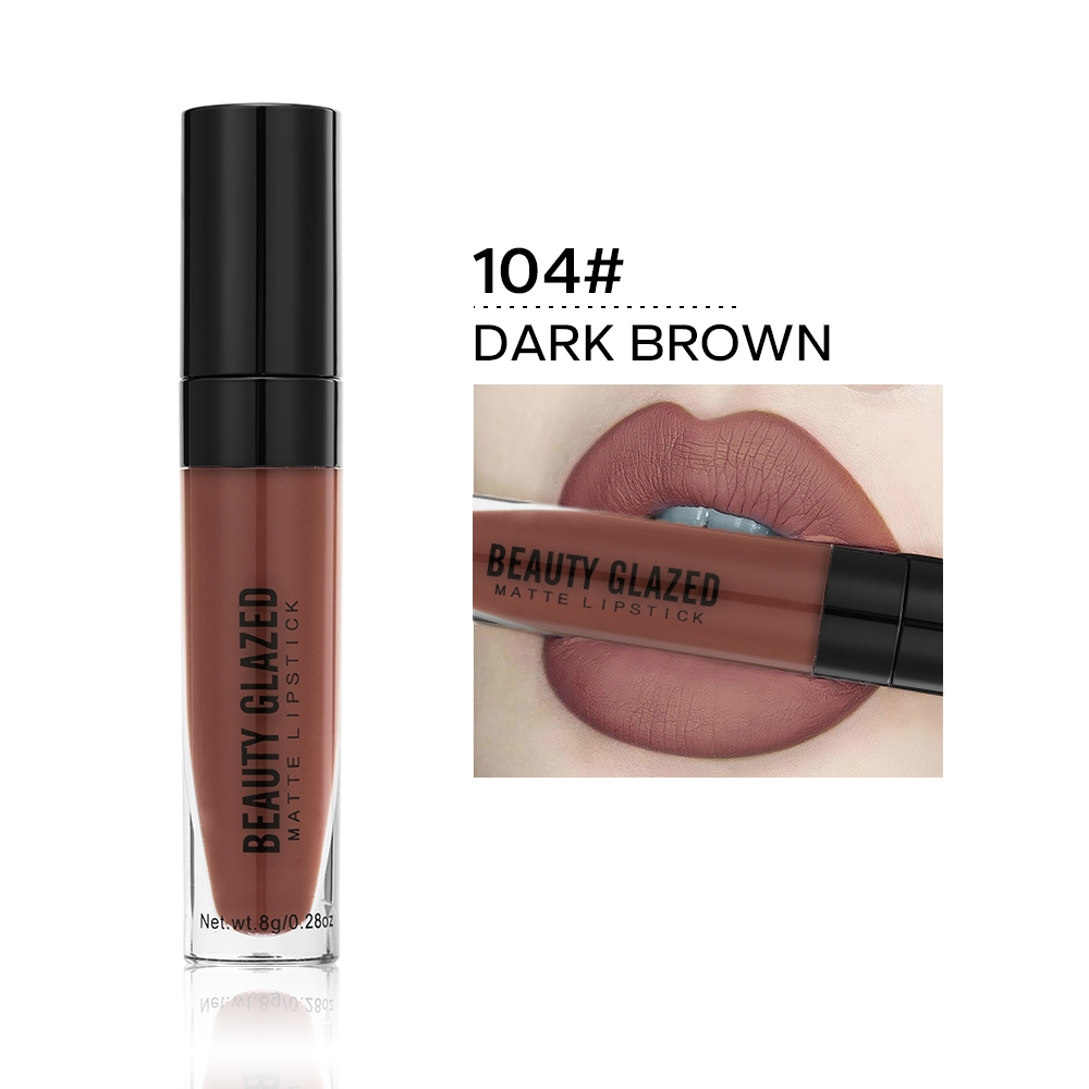 Beauty Glazed 20 Colors Long Lasting Waterproof Matte Lipstick Lip Tint Smooth Lightweight Lip Makeup — image 8