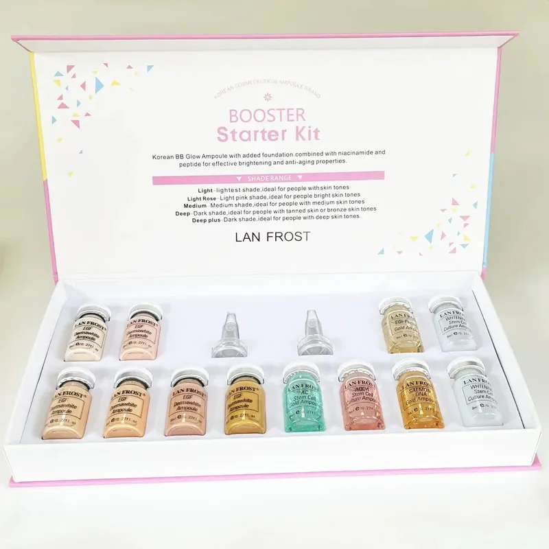 BB Cream Glow Face Skin Care Serum Essence Ampoule Foundation Hyaluronic Acid Peptide Moisturizing Skin Rejuvenation Care Kit — image 2