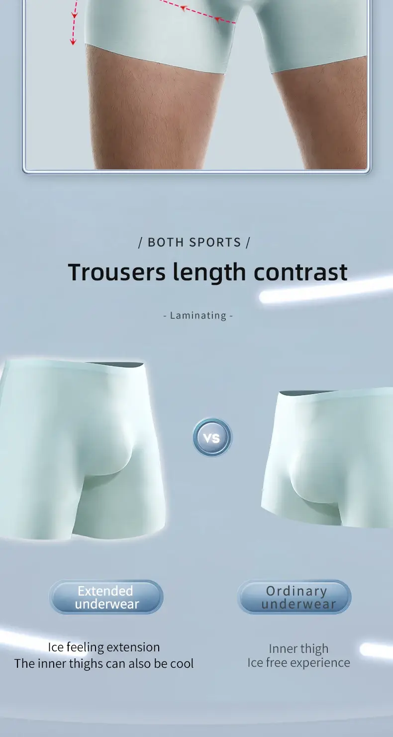 Men's Underwear Men's 3D Stamping Ice Silk Boxers Seamless Thin Boxers Lengthened Sports Summer Short Shorts Head 3256808314323130 — image 10