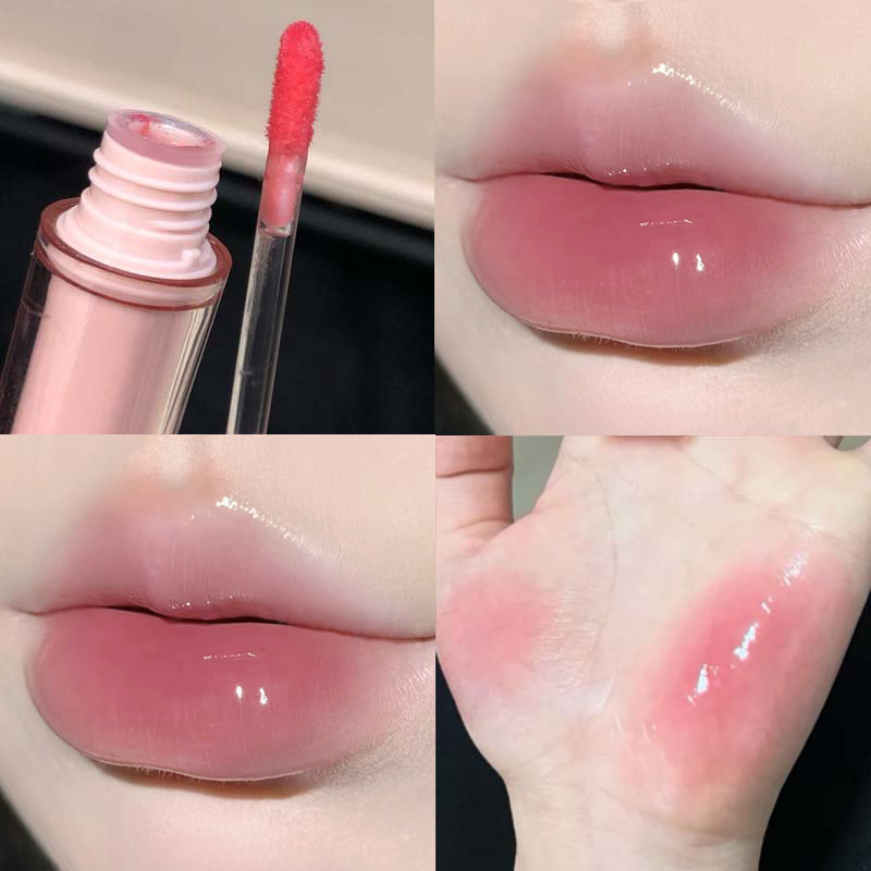 Pink Mirror Crystal Lip Gloss Makeup Water Glass Lip Glaze Plumping Waterproof Jelly Lip Tint Lipstick Moisturizing Beauty Lips — image 9