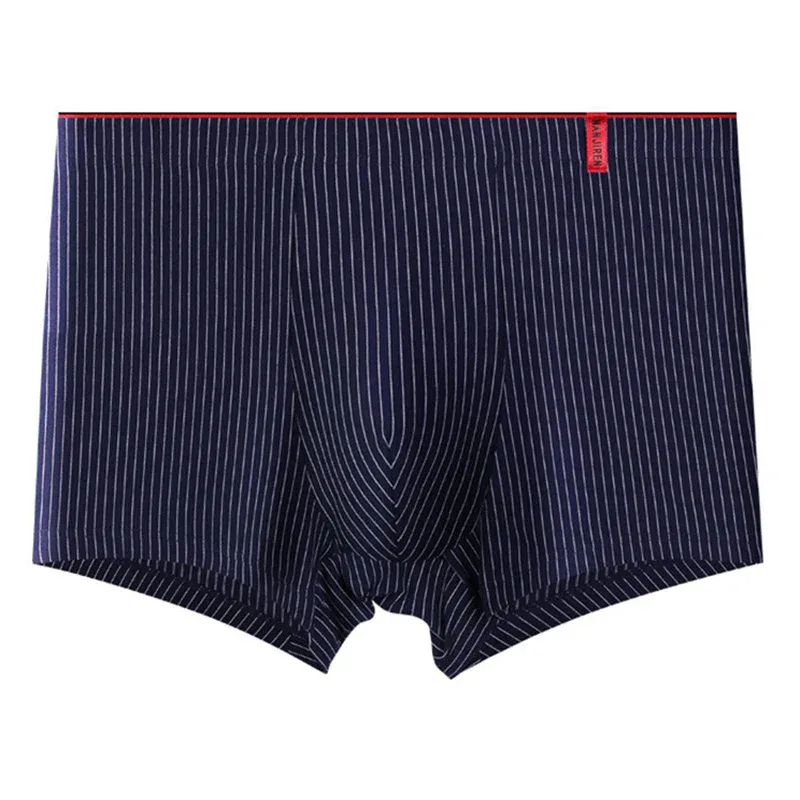 4Pcs Men's Cotton Boxer Shorts High Elastic Male Boxer Underwear Head Underpants Youth Middle-Aged Men's Boxer — image 12