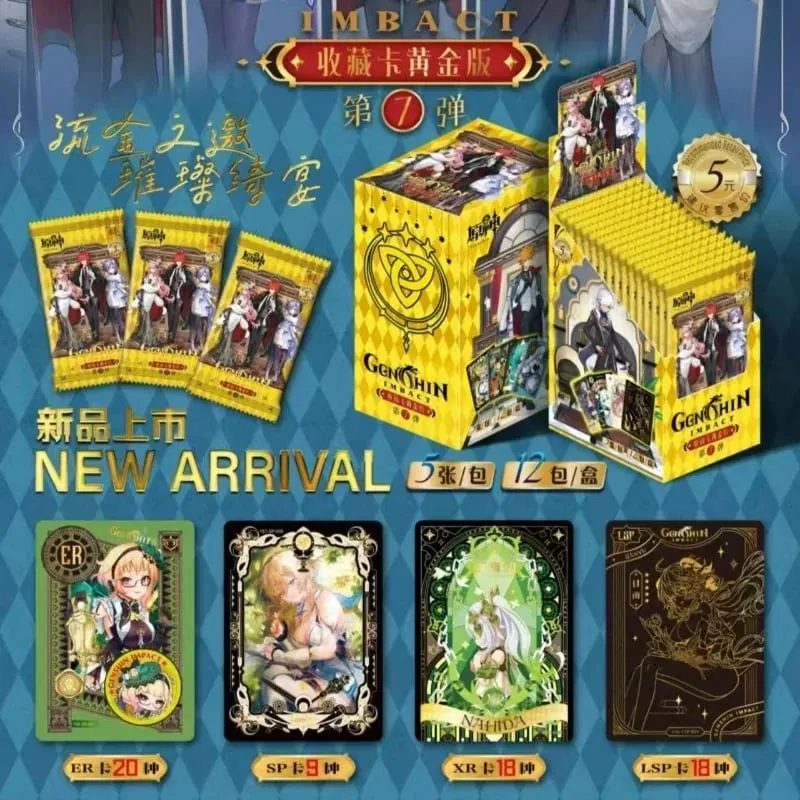 Game Genshin impact Card Anime TCG Collection Pack Booster Box Rare SSR Anime Collectible Card Family Table Game Card Toy — image 17