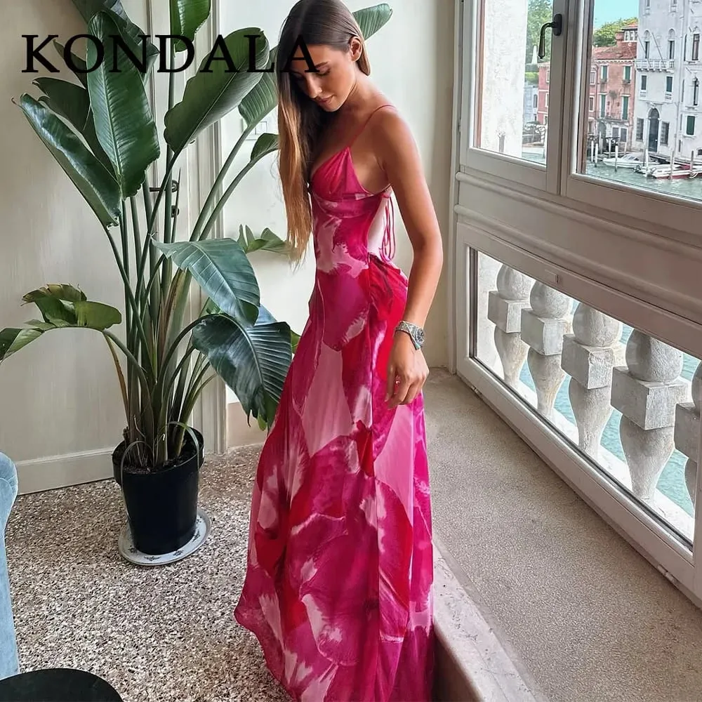 2026 Spring Summer Chiffon Boho Women Cami Dresses Fashion Strapless Sleeveless Print Zipper Chic Ladies Cami Dresses — image 2