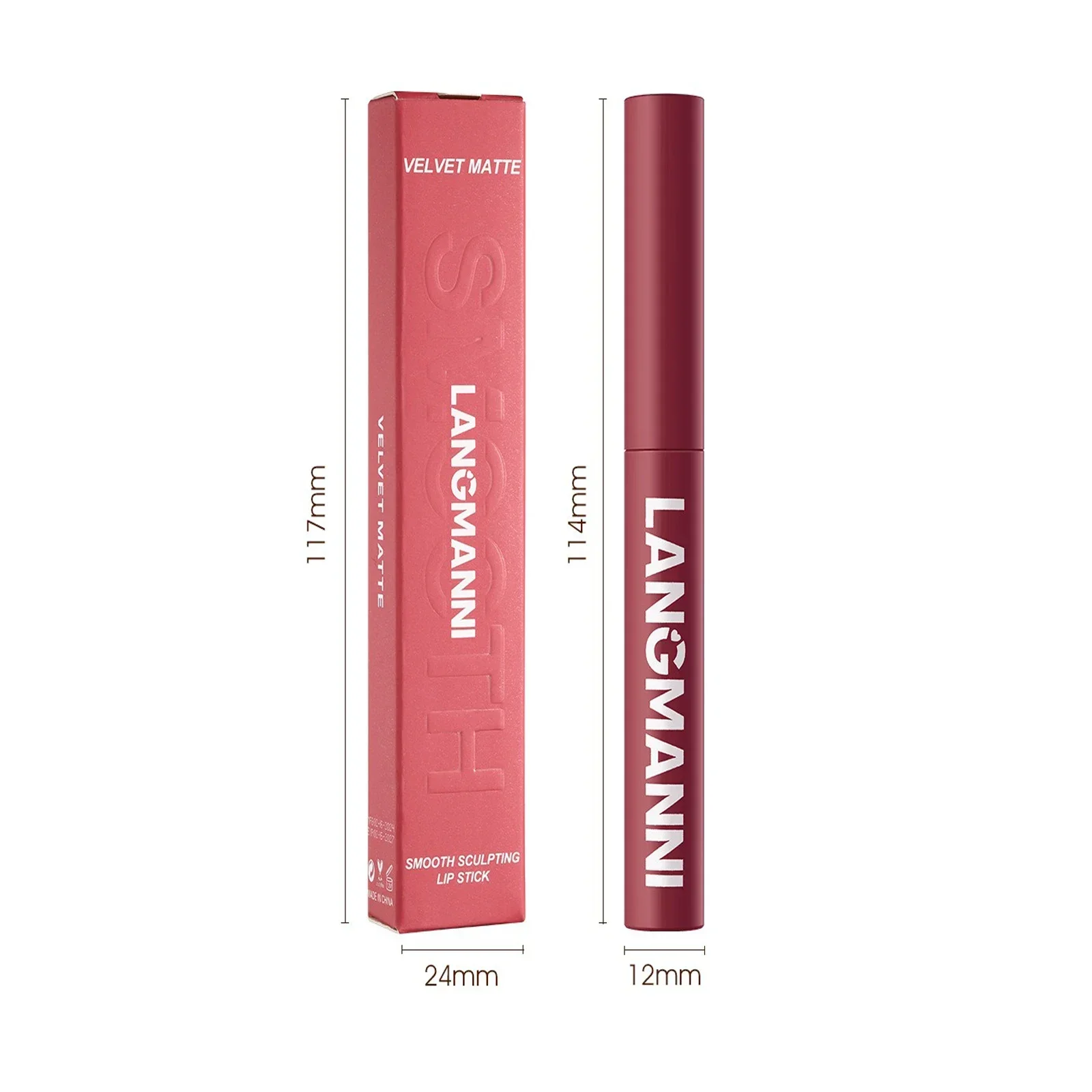 New Rotating Velvet Matte Lipstick Long Lasting Waterproof Lipstick Non-Stick Cup Lip Stain Tint Cosmetics Pencil Liner Makeup — image 7