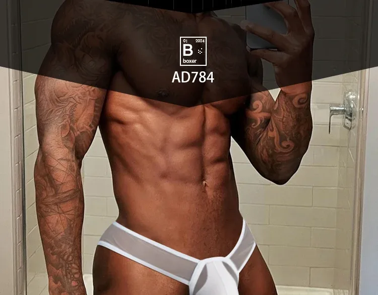 Men Bikini Briefs Man Underpantsr Slip Transparent Mesh Underwear Male Cuecas Men's Panties Ultra-thin Gays Sports Briefs — image 9