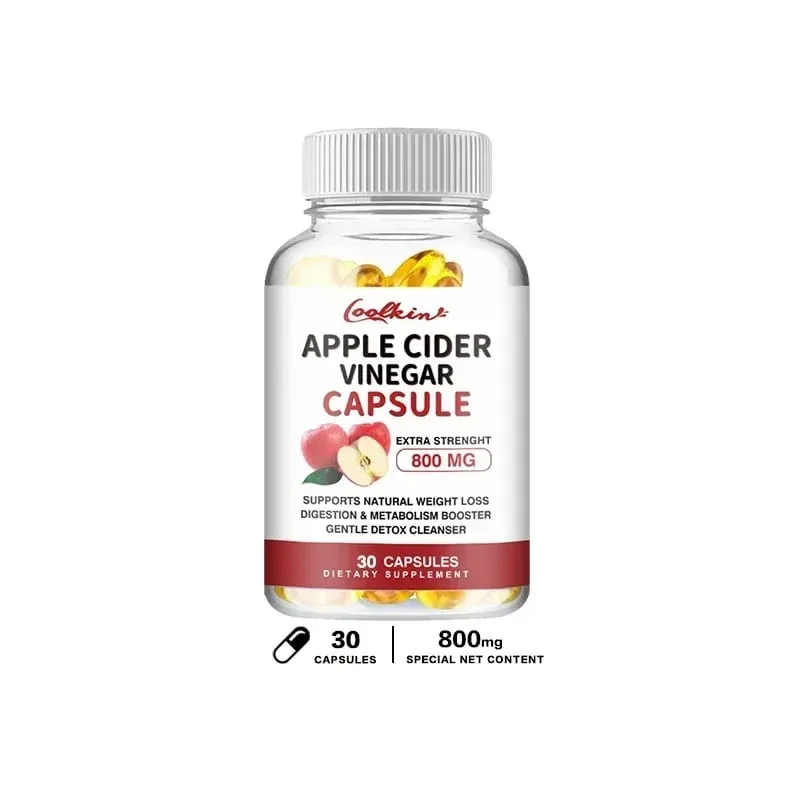 Apple Cider Vinegar Capsules - Fat Burning Appetite Suppressant Weight Management DetoxSupplements