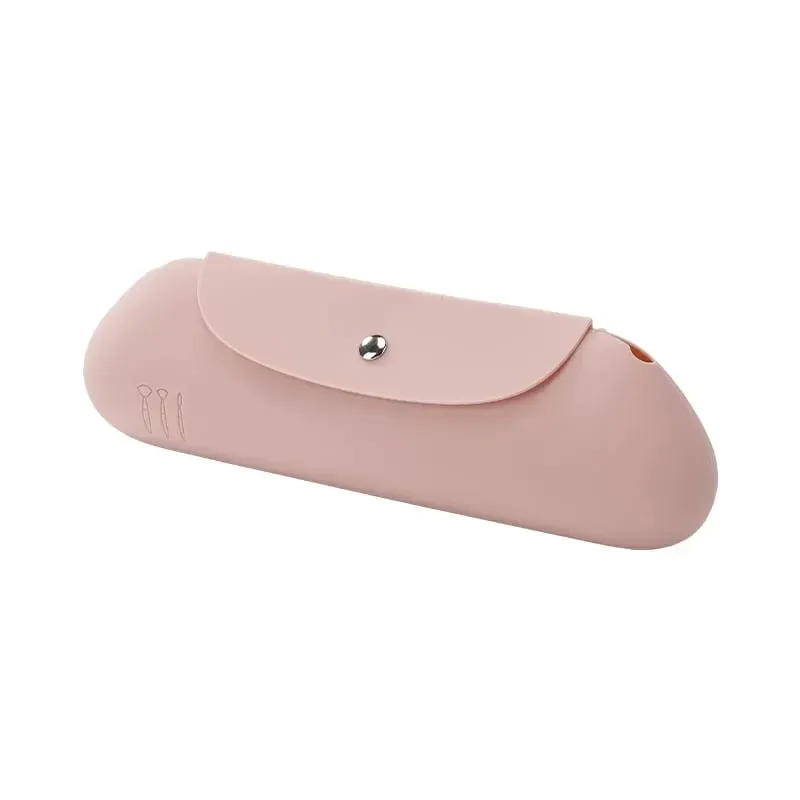 Travel Makeup Brush Holder Silicon Cosmetic Brushes Bag Portable for Getting Ready Travelling Cosmetic Case Makeup Organizers