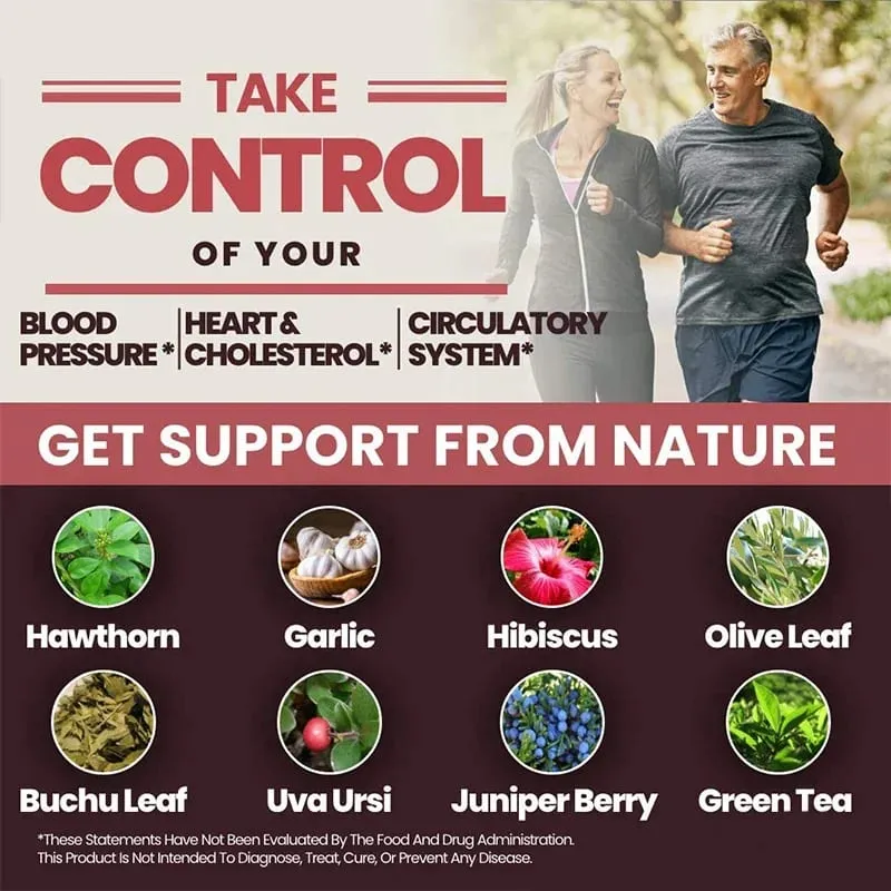 Blood Pressure Support Supplement - Heart Cholesterol Cardio - 13 Vitamins with Vitamins C B6 & B12 Hawthorn & Olive Leaf — image 6