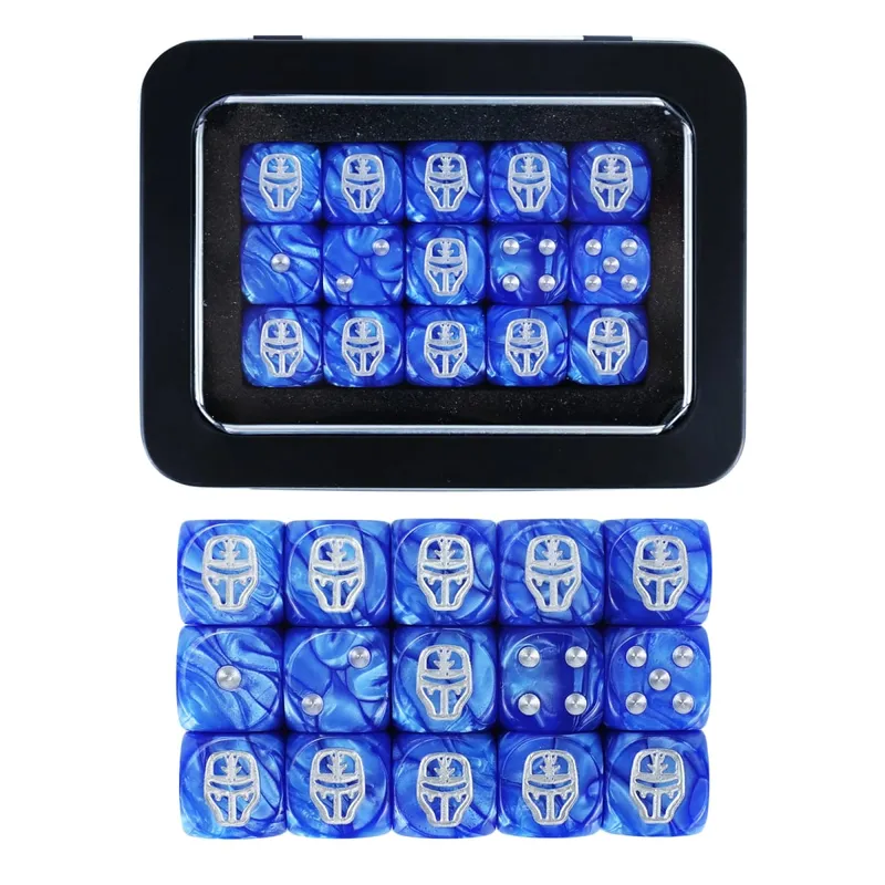 15PCS 16mm/0.63inch D6 Wargaming Dice Set para sa Tabletop Miniatures Game Pagsubaybay sa Damage ng Army Faction Themed Dice Token
