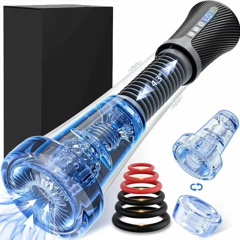 Tự Động Nam Masturbators Dương Vật Bơm Giới Tính Máy Stroker Hút Chân Không Đồ Chơi Tình Dục Người Lớn Cho Nam 5 Cấp Độ Hút 6 Chế Độ Luyện Tập