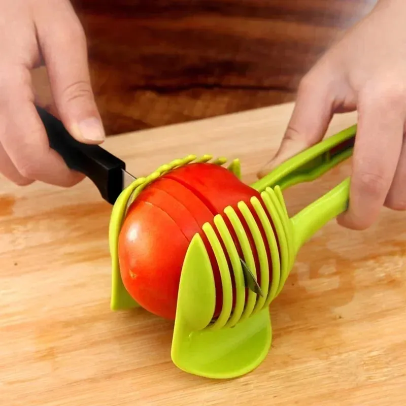 Stainless Steel Kitchen Handheld Orange Lemon Slicer Tomato Cutting Clip Fruit Slicer Onion Slicer KitchenItem Cutter Accessorie — image 10
