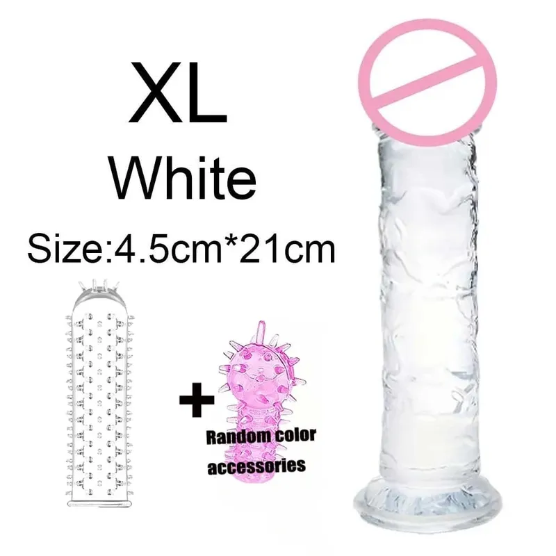Super levné realistické měkké ženy erotické anální velké dildo přísavka Jelly Dick erotické hračky měkké klitorisy vaginální masturbátory penis — image 15