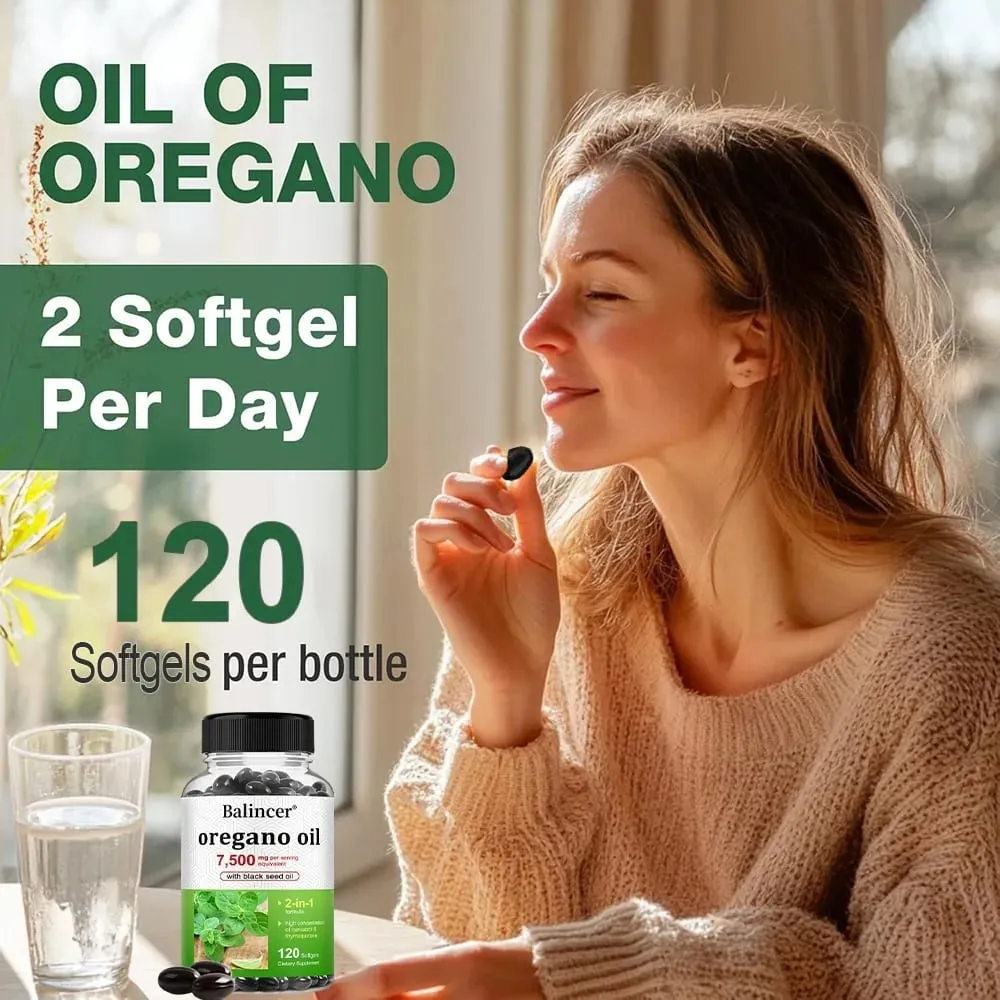 Oreganový olej 7 500 mg s olejem z černých semínek – vysoký obsah karvakrolu podporuje trávení, kosti, nervy, svaly a imunitu — image 7