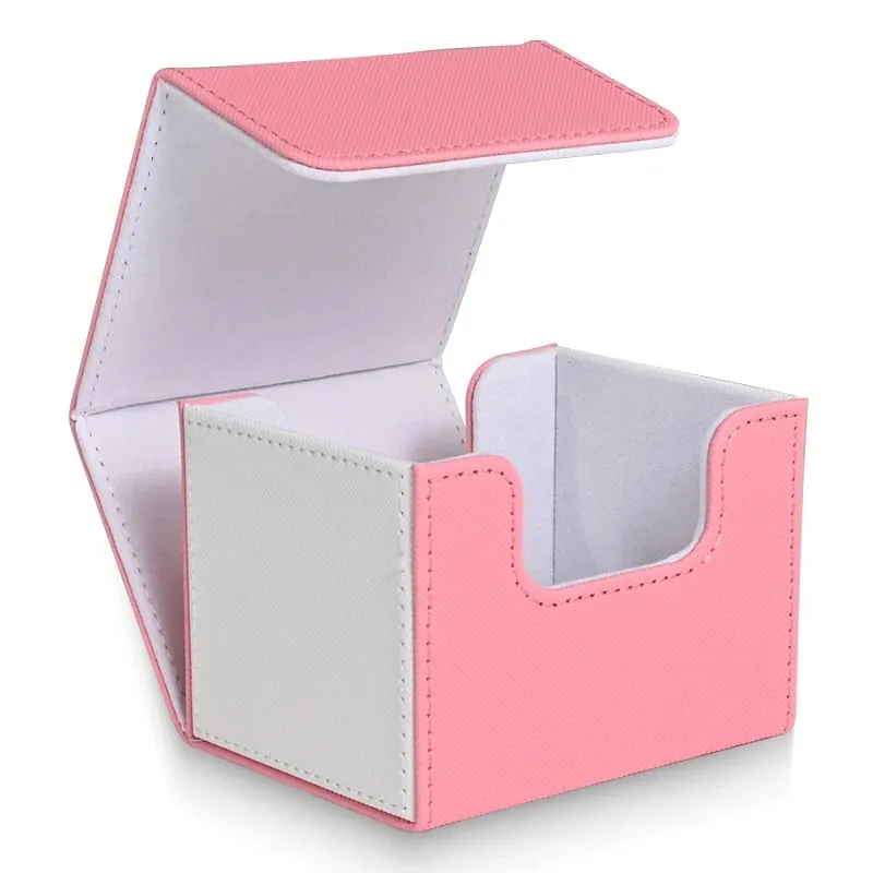 Card Deck Box PU Leather Strong Magnet Card Case Holds 120+ Single Sleeved Cards Fits for Magic Yugioh TCG Cards — image 8