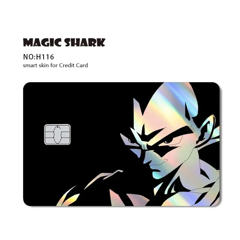 Magic Shark Goku Vegeta Cool Shinny Holographic Laser Credit Debit Card Sticker Film Front Skin Cover — image 10