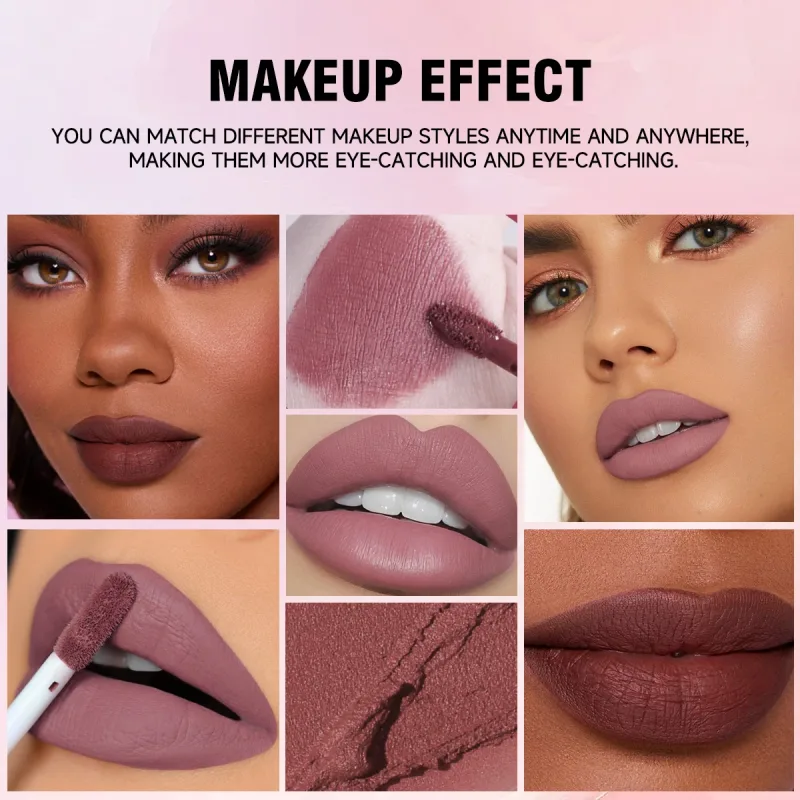 Multiple Colors Matte Velvet Lip Gloss Waterproof Long-lasting Non-stick Cup smooth Lipstick To Apply High Color Rendering — image 6