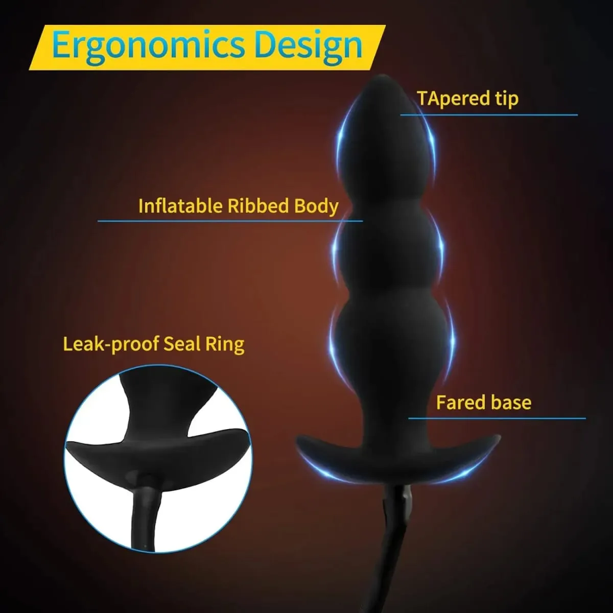 Anal Expander Expand Inflatable Anal Plug Oversized Enema Training Butt Plug Butt Dilator Ass Prostate Sex Toy for Men Women