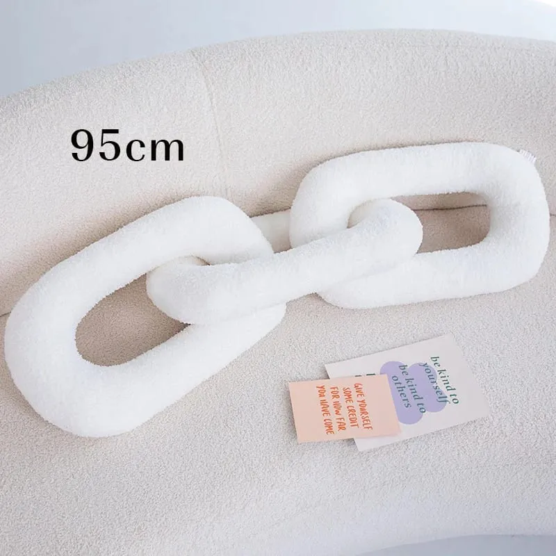 60-95CM Creative Iron Chain & Knot Pillow Stuffed Soft Sofa Cushion Nordic Style Home Plush Decoration Irregular Shaped Plush — image 24
