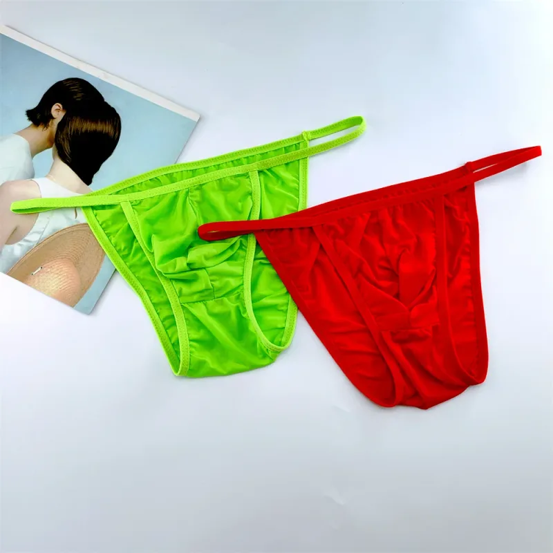 Solid Color Briefs Men Underwear Ultra Thin U Pouch Panties Low Waist Seamless Quick Dry Briefs for Daily Wear — image 13