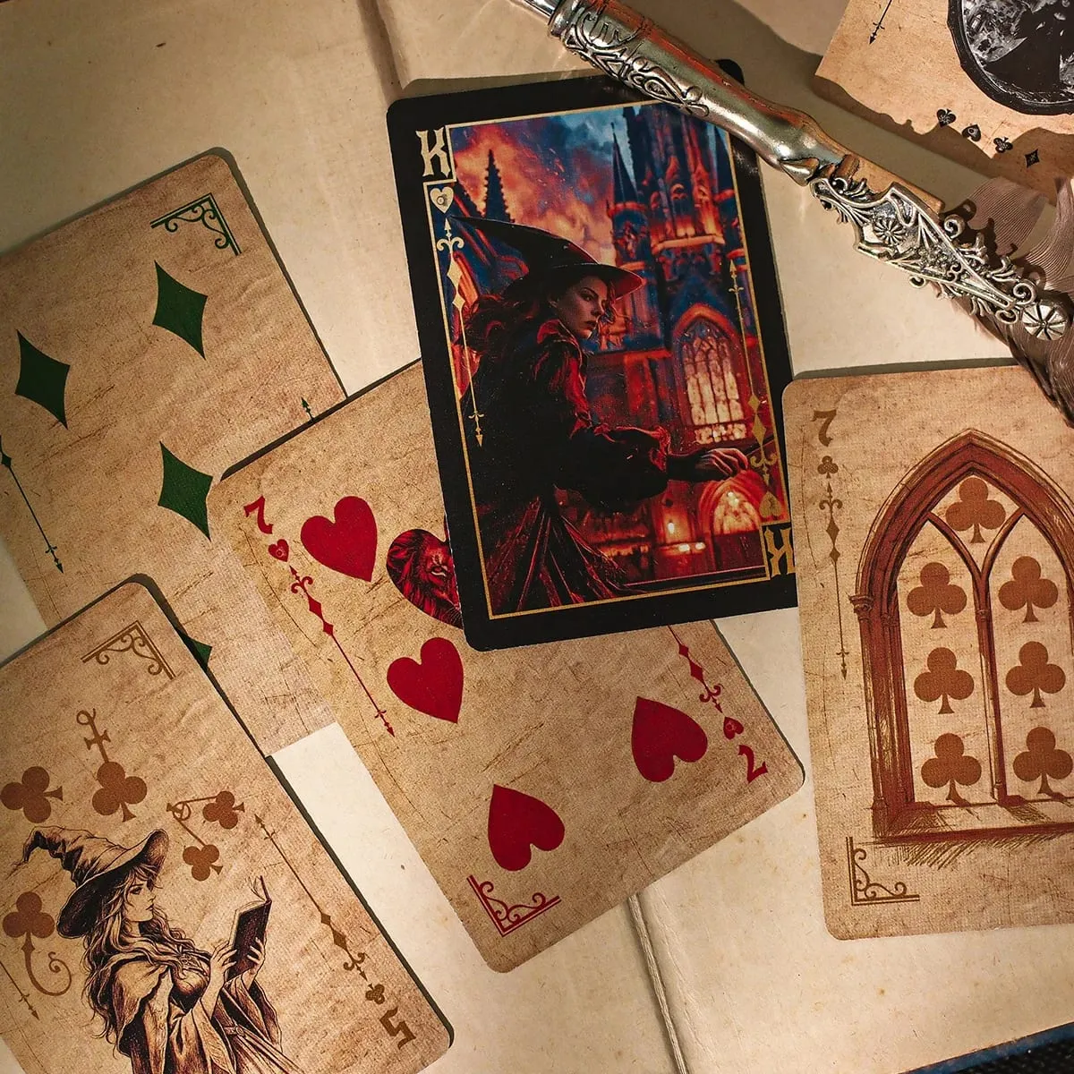 Karty do gry Mystery Whisper-Vintage Design zestaw kart do pokera gra imprezowa dla dorosłych budowanie zespołu gra rodzinna noc wyjątkowy prezent — image 4
