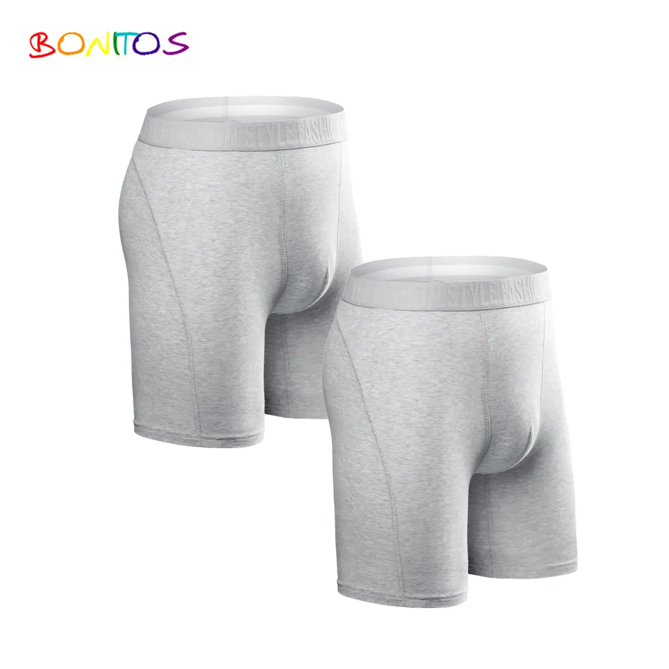 2pcs Pack ขายาวกางเกงขาสั้นผู้ชายกางเกงชุดกางเกง Homme Boxershorts ลื่นชุดชั้นในสำหรับชายผ้าฝ้ายชายเซ็กซี่ชุดกล่อง GYM — image 8