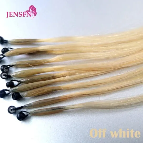 8D Natural Hair Extensions Human Hair 10pcs 0.5g/s Micro Ring 18Inch Micro Link Hair Loop Extension For Women variety of color — image 26