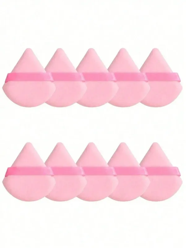 20/10/3/1pc Triangular Velvet Makeup Powder Puff Facial Powder Puff Reusable Makeup Powder Puff And Eye Makeup Powder Puff — image 7
