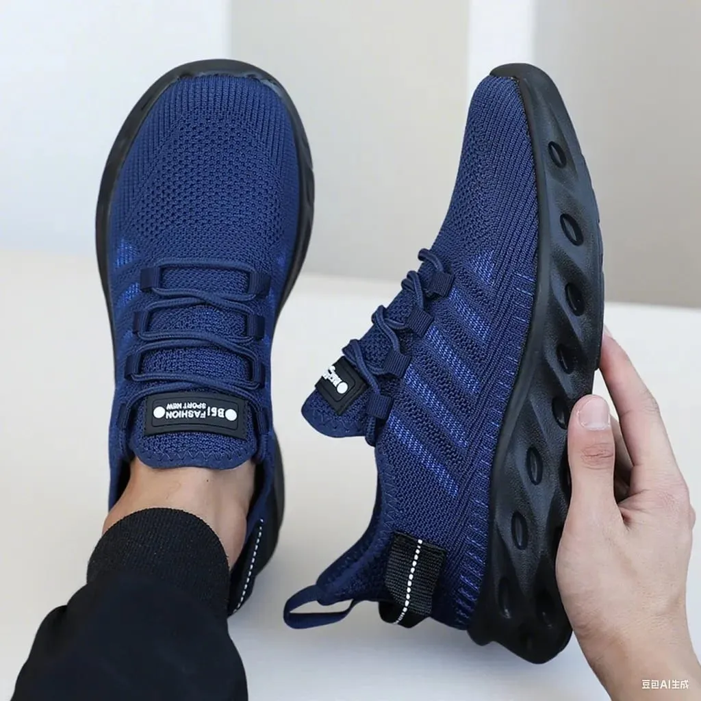 Men's Thick Soled Sports Shoes for Spring and Summer Women's Breathable and Shock-absorbing Fashionable Running Shoes Bare Foot — image 10