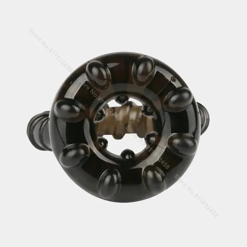 Double basket lock ring penis silicone physical delay scrotal restraint ring male timing control set sex toy — image 5