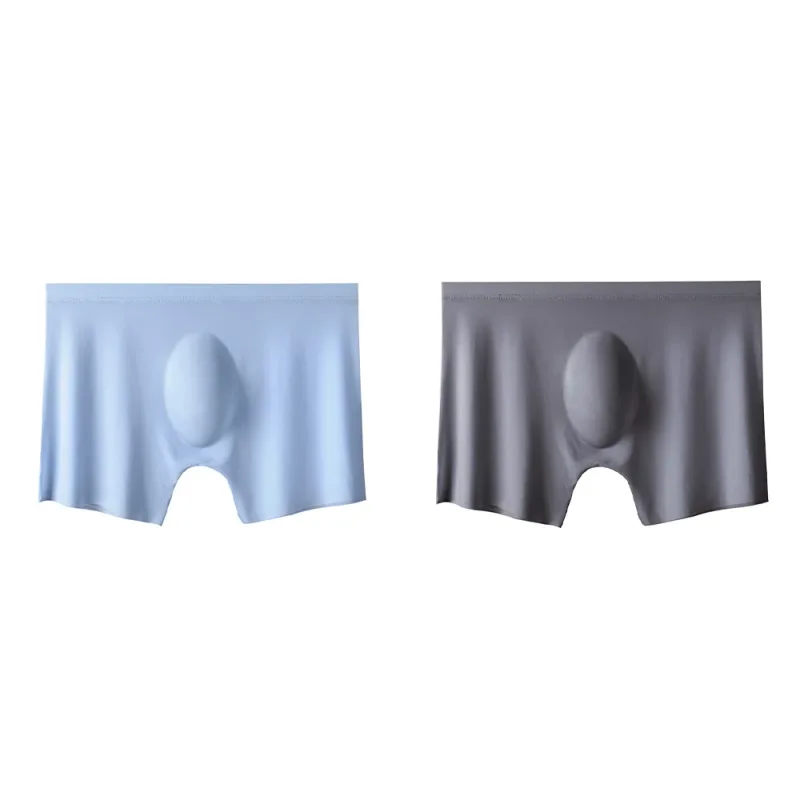 2Pc Men's Panties Ice Silk Underwear Men Underpants Boxers Seamless Man Ultra-thin Cool Breathable Boxer Shorts Male Boxershorts — image 31