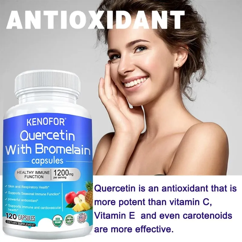 Quercetin + Bromelain komplex kapszula 1200 mg - Immun ízületek és emésztés támogatása C- és D3-vitaminnal 30/60/120 — image 5