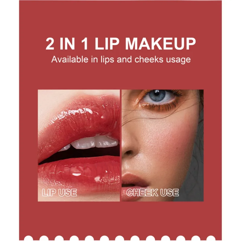 Multi-use 6 Colors Lip Gloss Cheek Tint Long Lasting Moisturizing Lip Dye Blush Makeup Lip Stain Glossy Lipgloss Cosmetics — image 5