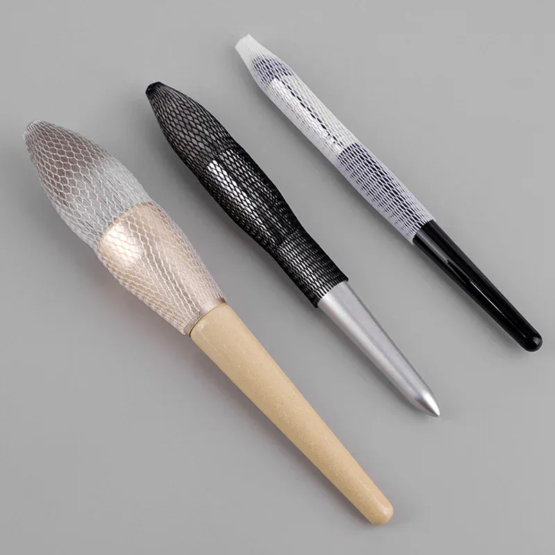 50pcs/bag Makeup Brushes Protect Cover Cosmetic Brush Protector Mesh Flexible Net Protectors Cover Reusable Make Up Beauty Tools — image 4