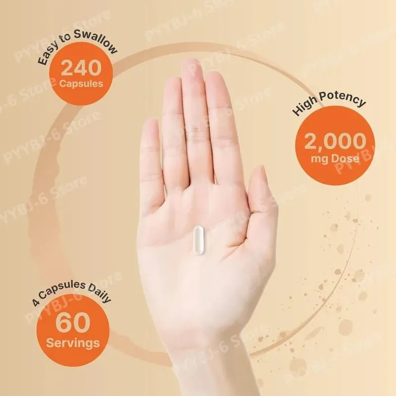 Liposomal Vitamin C 2 000 มก. รองรับสุขภาพของสารต้านอนุมูลอิสระและระบบภูมิคุ้มกัน การดูดซึมสูง ปลอดจีเอ็มโอ ปราศจากกลูเตน– 240 แคปซูล — image 5
