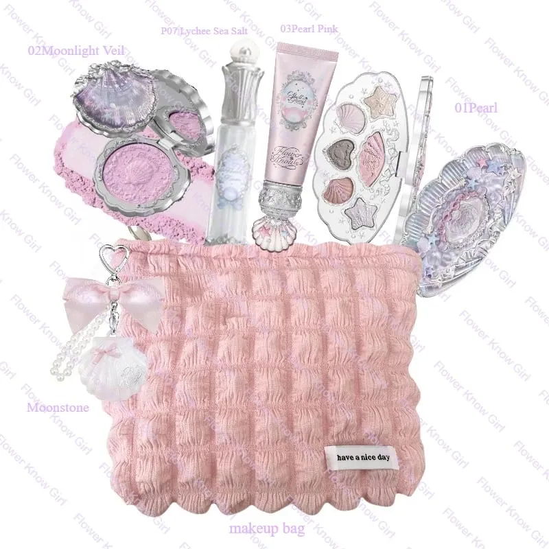 Flower Knows Shell's Jewel Collection Makeup Kit Full Professional Face Palette Blush Eyeshadow Lip Cream Highlighter Balm Sets — image 8
