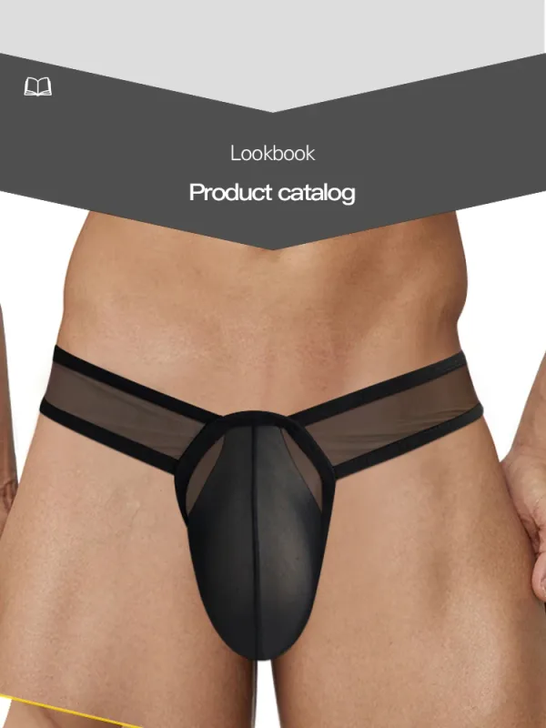 Men Bikini Briefs Man Underpantsr Slip Transparent Mesh Underwear Male Cuecas Men's Panties Ultra-thin Gays Sports Briefs — image 17