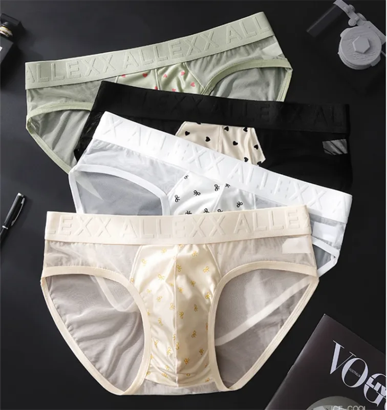 الكبار 18 زائد cueca شبكة ملابس داخلية للرجال رسالة الخصر cuecas masculino طباعة calzoncillos hombre ثلاثية الأبعاد محدب حقيبة رجل الملابس الداخلية جديد — image 2