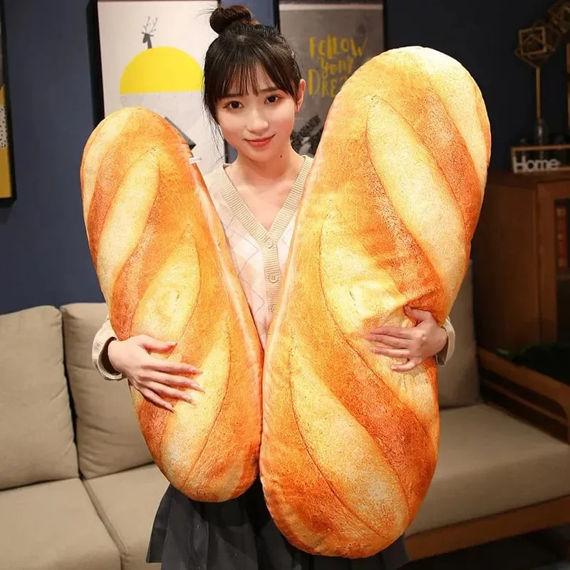Giant Bread Plush Long Pillow Toy Soft Funny Simulation Food Toy Creative Cushion Birthday Present Christmas Gift — image 9