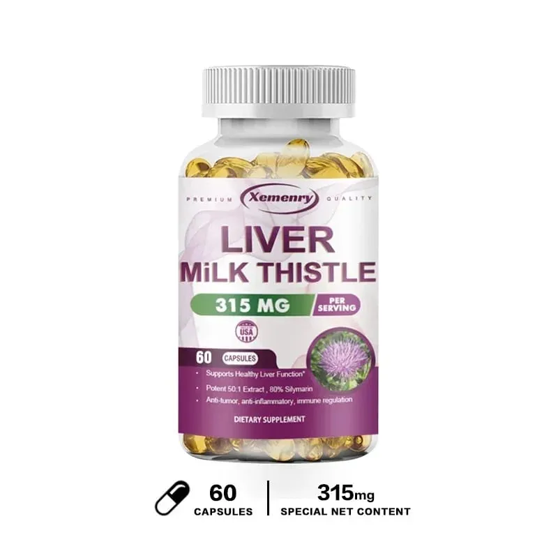 Milk Thistle Liver Capsules 315Mg - Promotes Energy Production Liver Health Digestive Health and Strengthens Immunity — image 9