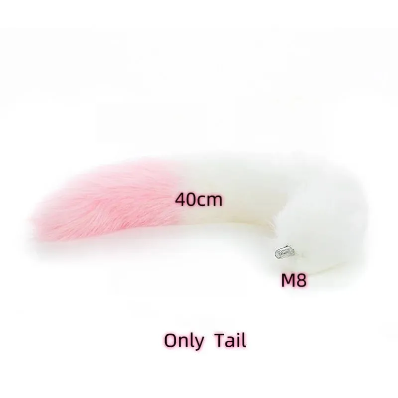 Small Silicone Butt Plug Dildo Vaginal Plug with Detachable Fake Soft Fox Rabbit Tail for Couple Anal Bead Dilator Sex Toys — image 17