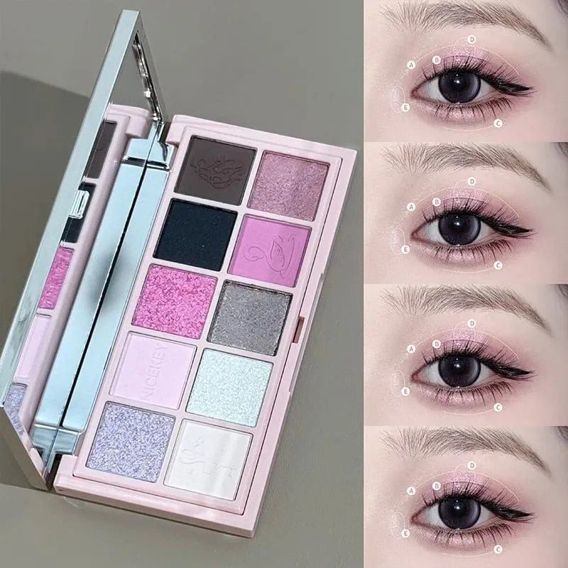 Face Makeup Sets Include 4 Lipgloss 1 Blush 1 Pressed Powder 1 Eyesshadow Palette 1 Contour Palette With Necklace Gift