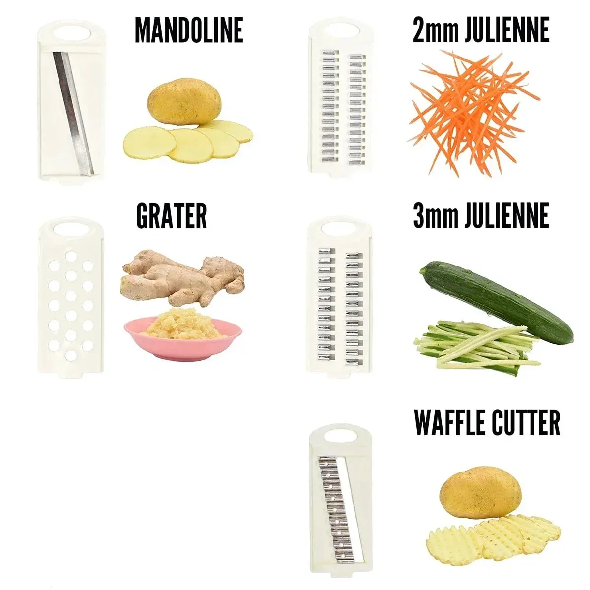5 in 1 Mandoline Slicer for Kitchen Vegetable Slicer Multi Blade Potato Chip Vegetable Cutter vegetable slicer potato cutter — image 5