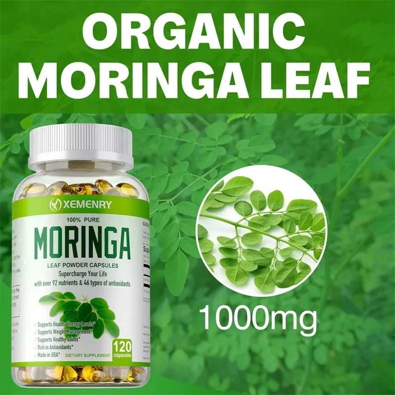 Organic Moringa Capsules - Strengthen The Immune System Promote Metabolism Enhance Energy Help Detoxification Anti-oxidation — image 4