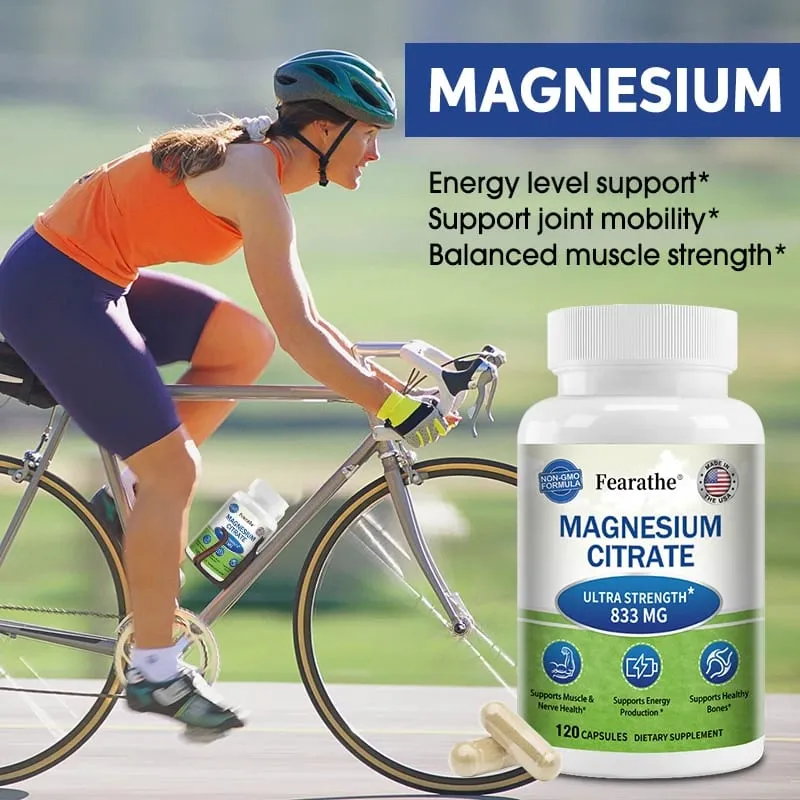 Magnesium Citrate Capsules Highly Absorbable Nutritional Supports Relaxation Sleep Bone Heart Nerve Muscle & Metabolism — image 4
