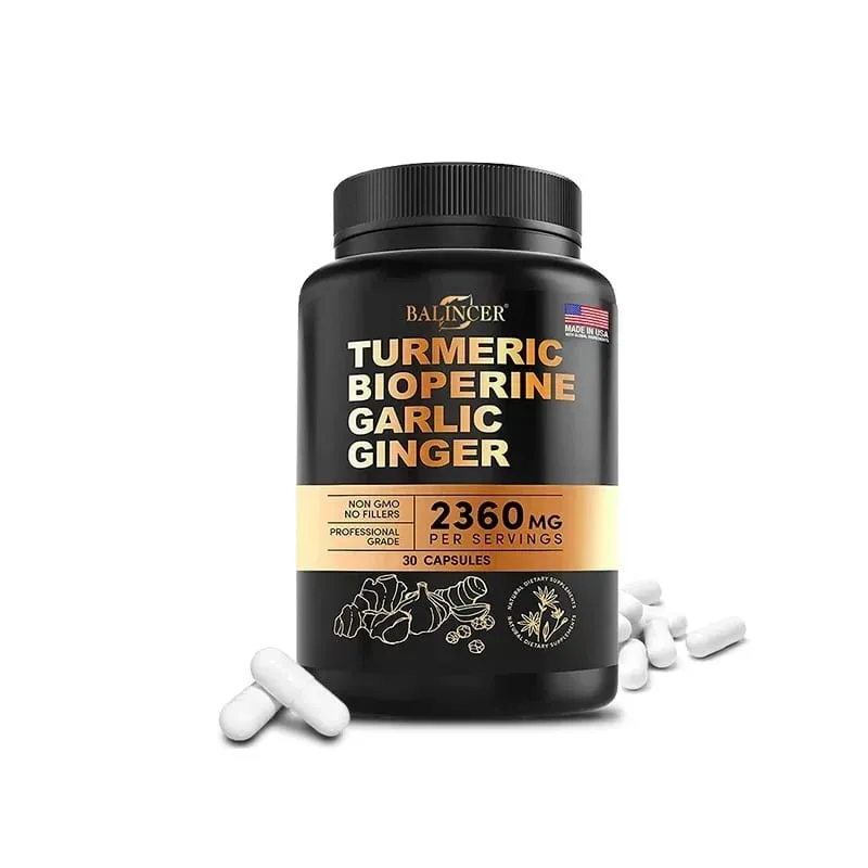 Turmeric - with Bioperine Garlic Ginger - 95% Curcuminoids Good for Pain Relief Immune Joint & General Health Antioxidant — image 8