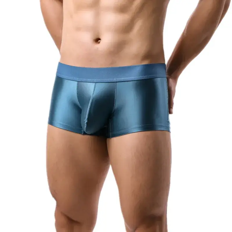 Celana Dalam Pria Celana Pendek Boxer Celana Dalam Nilon Ramping Solid Pria Celana Dalam Kantung JJ Pinggang Tengah Cueca Celana Dalam Pria Boxer Ropa Ukuran Plus M-XXL — image 10