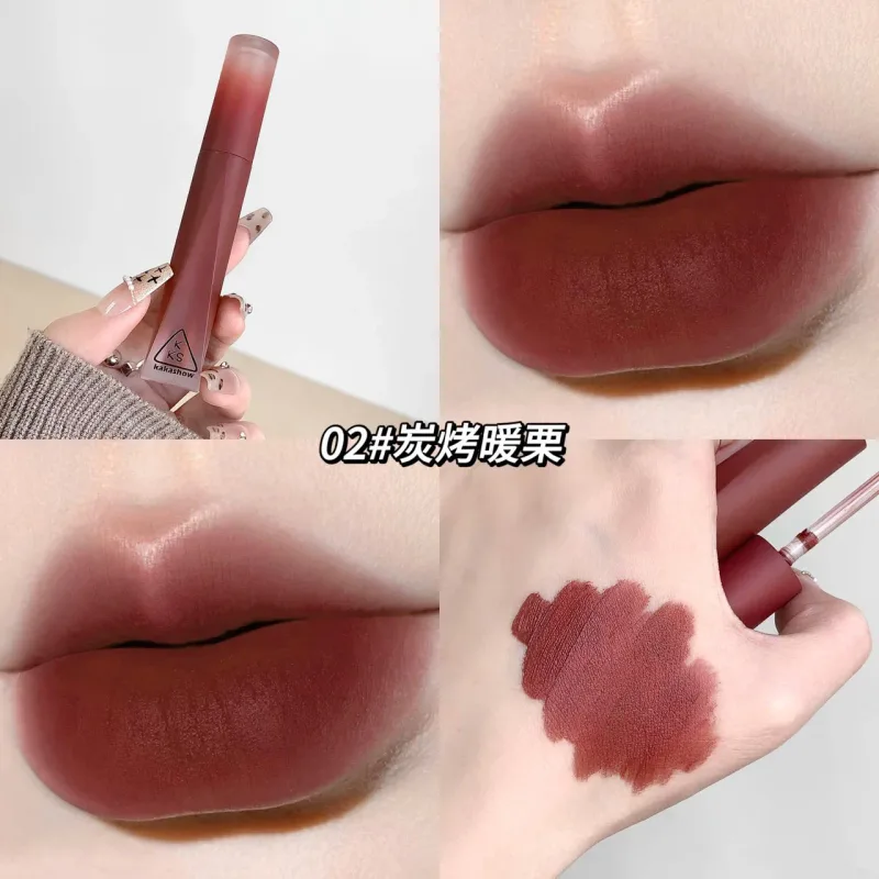 Kakashow Matte Velvet Lip Gloss Waterproof Liquid Lipstick Nude Lips Tint Makeup Lip Glaze Cosmetics Red Lip Stain