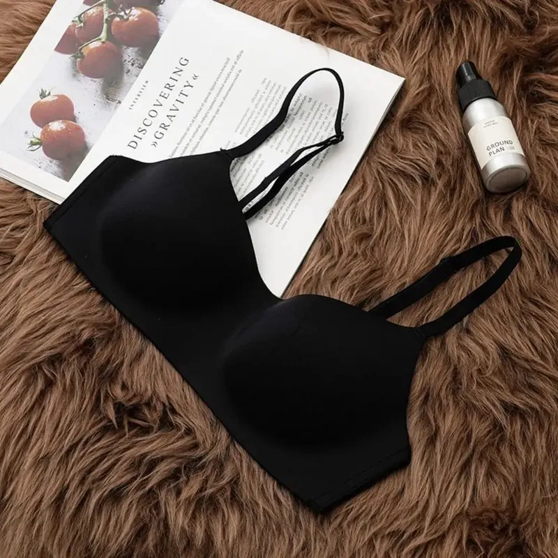 Reggiseno wireless morbido e confortevole, tessuto traspirante, coppa sottile, reggiseno push-up, design raccolto, reggiseno senza ferretto, lingerie bellezza