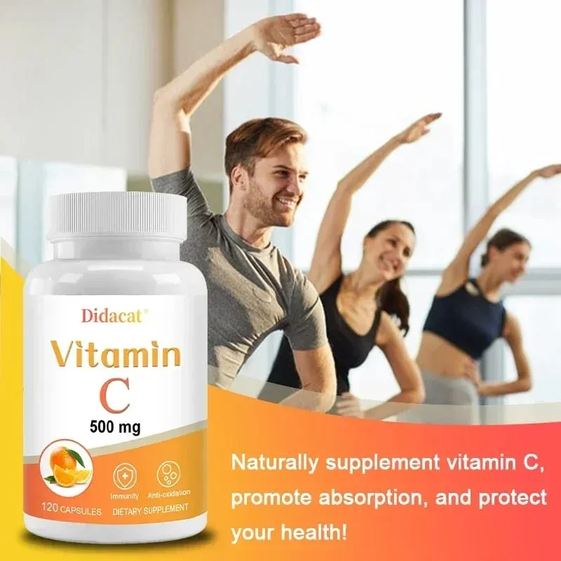 Vitamin C 500 mg 120 Capsules - High Absorption Antioxidant Supplement Immune System and Collagen Supplement Non-GMO — image 5